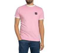 Flag Badge Ringer T-Shirt Pink 3XL