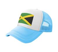 Flag Caps Baseball Cap Boys Peak Cap for Girls Baseball Hat Jamaica Flag Adjustable Washed Polyester Snapback Caps Classic Sun Visor Hat Blue