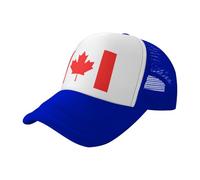 Flag Caps|Baseball Cap Mens, Peak Cap for Women, Girls Baseball Hat Canada Flag Adjustable Washed Polyester Snapback Caps Classic Sun Visor Hat Blue