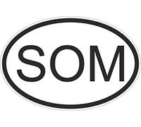 Flag Country Code Oval Sticker Sticker Car Bike Somalia Somali Som