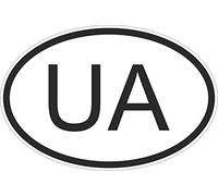 Flag Country Code Oval Sticker Sticker Car Bike Ukraine Ukrainian au