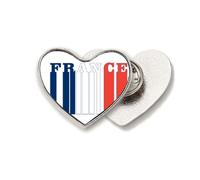 Flag Country French Art Deco Fashion Heart Metal Pin Brooch Clip Love