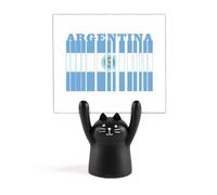 Flag Country Letter Argentina Memo Holder Cartoon Black Cat Stand Decoration