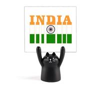 Flag Country Letter South Asia Memo Holder Cartoon Black Cat Stand Decoration