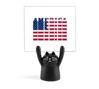 Flag Country Letter USA Art Deco Fashion Memo Holder Cartoon Black Cat Stand Decoration