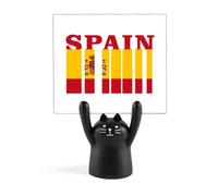 Flag Country Text Spain Art Deco Fashion Memo Holder Cartoon Black Cat Stand Decoration