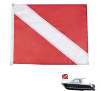 Flag De - 2 Pieces Diver Boot Fage | Alpha Flag in Blue and White Polyester | Plngee Seats for Diving, Free Diving, Spear Fishing, Snorkeling, 19.7 x 24 Inches