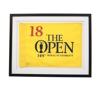 Flag Display Frame. Frame size: 45.5x60cm. Perfect for Golf Flags and other flag memorabilia | The Open | The Masters | Empty Frame to display your flag. (Black Frame - White Mount)