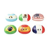 Flag Dumpling Squishy, 2026 Football Cup Dumpling Squishy with Storage Box, National Flag Mystery Dumplings Squishise, Cute Dumplings Decor Gifts for Adults Anxiety Relief, Giant Mystery Box Decor