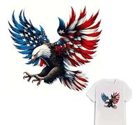 Flag Eagle Christmas Iron On Transfers for T-Shirts Rub on Transfers Stickers Vinyl Ready to Press Stickers Iron on Decals for T-Shirts Clothing Hoodie DIY Crafts