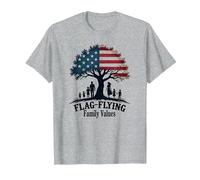 Flag Family Values T-Shirt, Men, Heather Grey, Small