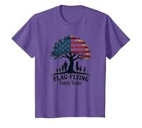 Flag Family Values T-Shirt, Youth, Purple Heather, Small