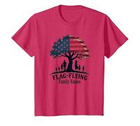 Flag Family Values T-Shirt, Youth, Red Heather, X-Small