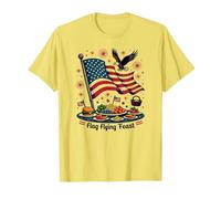 Flag Flight Festival T-Shirt, Men, Lemon Yellow, Medium