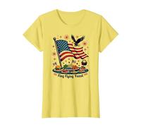 Flag Flight Festival T-Shirt, Women, Lemon Yellow, Medium