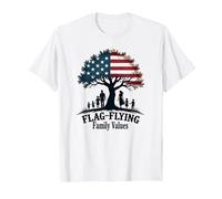 Flag Flying Family Values T-Shirt, Men, White, XXL