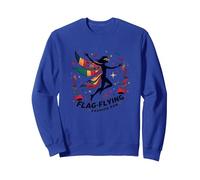 Flag Flying Fashion Fan Sweatshirt, Adult Unisex, Royal Blue, XL