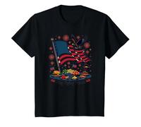 Flag Flying Feast T-Shirt, Kids, Black, 10 Years