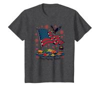 Flag Flying Feast T-Shirt, Kids, Dark Heather Grey, 6 Years