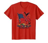 Flag Flying Feast T-Shirt, Kids, Red, 8 Years