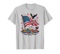 Flag Flying Feast T-Shirt, Men, Silver, M