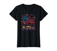 Flag Flying Feast T-Shirt, Women, Black, XL