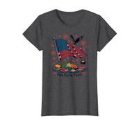 Flag Flying Feast T-Shirt, Women, Dark Heather Grey, 3XL