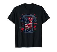Flag Flying Filtered Photo T-Shirt, Men, Black, 6XL