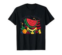 Flag Flying Fruit Salad T-Shirt, Men, Black, 6XL