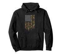 Flag Football Camouflage Patriotic US American Flag Pullover Hoodie