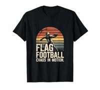 Flag Football Chaos in Motion Retro Sunset Player T-Shirt