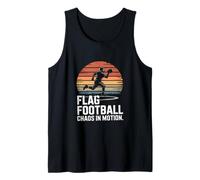 Flag Football Chaos in Motion Retro Sunset Player Tank Top