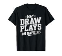 Flag Football Coach Warning May Draw Plays Random Napkins T-Shirt