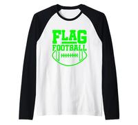 Flag Football for Girl Boy Women Men Raglan Baseball Tee