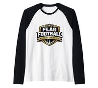 Flag Football No Pads No Mercy Slogan Player Lover Saying Raglan Baseball Tee