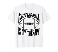 Flag Football Therapy Funny Coaching American football T-Shirt