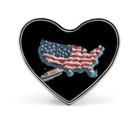 Flag Gulf Of Usa Ship Brooch Pins Heart Badge Collar Lapel Pins Dress Backpack Accessories