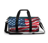 Flag Gym Bag for Men Women, Sturdy Oxford Cloth Travel Bags with Removable Shoulder Strap, Waterproof Duffel Bag for Fitness, Travel, Yoga