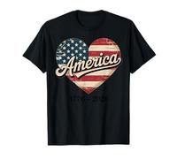 Flag Heart 1776 2026 July 4th 250th Birthday T-Shirt