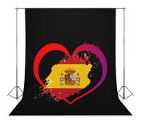 Flag Heart Love Photo Studio Backgrounds Black Photography Backdrop for Portrait Video Shooting Live 56"x79"