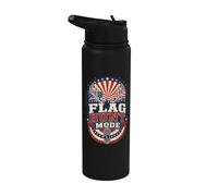 Flag Hunt Mode Deer Antlers Vintage Stainless Steel Insulated Water Bottle