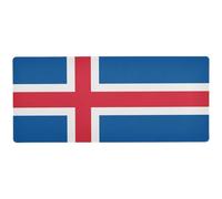 Flag Iceland Waterproof Keyboard Mouse pad for Work Large Computer Mouse mat 31.5 x 11.8in