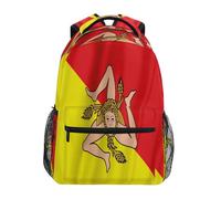 Flag Italy Sicilian Yellow Red kids backpacks boys with Name Tag large bookbags for elementary mochilas para ni?as de 12 a?os