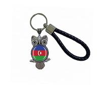 Flag Key Chain Azerbaijan Souvenir Gift Key Ring Owl Pendant Keychain For Men Women