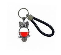 Flag Key Chain Poland Souvenir Gift Key Ring Owl Pendant Keychain For Men Women