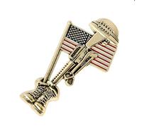 Flag Lapel Pin; Soldier Memorial Pins, M, Metal, no gemstone
