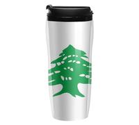 Flag Lebanese French Printed Coffee Mugs Insulated Travel Mug Reusable Water Cup with Lid for Home Outdoor 9 OZ /12 OZ