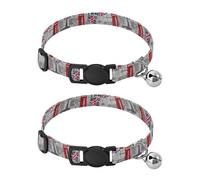 Flag London British Red Puppy Collar 2 Pack Collar for Kitten Adjustable Length 10.6" to 17.1"