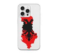 Flag Map of Albania Cute Case Compatible with iPhone 16 16 Plus 16 Pro 16 Pro Max 16 E Phone Cover