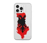 Flag Map of Albania Cute Case Compatible with iPhone 16 16 Plus 16 Pro 16 Pro Max 16 E Phone Cover